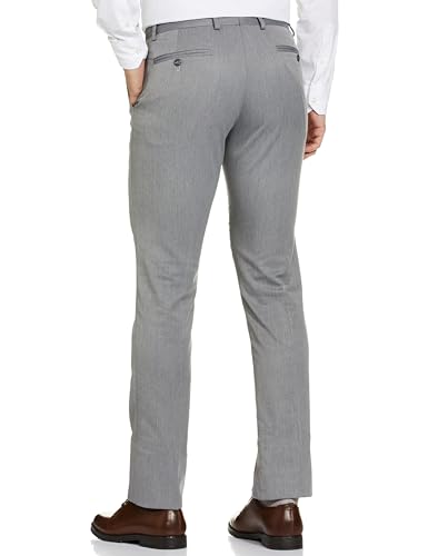 Image of Blackberrys Men's Polyester Blend Solid Slim Fit Formal Trousers