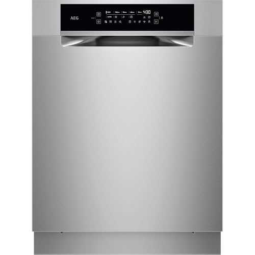 AEG Unterbau 9000 Geschirrspüler, 60cm, smarte WiFi Spülmaschine, multifunktionale Körbe auch für Backbleche, Wein- und Biergläser, extrem leise 38 dB, A-10 Prozent, LED-Innenbeleuchtung, GU9200X2SCM