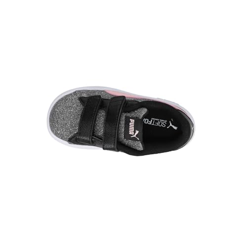 PUMA Toddler Girls Smash V2 Glitz Glam V Slip On Sneakers Shoes Casual - Black - Size 5 M4