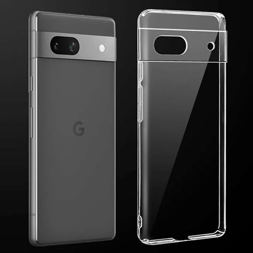 Image of DIZORO Compatible with Google Pixel 7a Back Cover Case Clear,[ Anti Yellow ][Military Grade Protection] Hard PC Back Cover Transparent