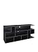 WE Furniture 60" Black Wood TV Stand Console