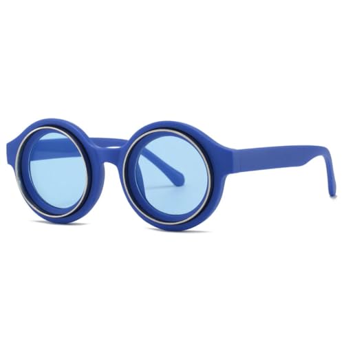 Lunettes de soleil rondes vintage steampunk UV400 pour hommes et femmes
