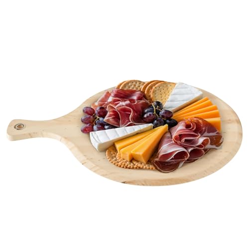 Tabla de Cortar Redonda de Madera de 16 pulgadas con Mango, para Servir y Decoración del Hogar, por Woodpeckers miniatura 6