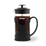 Sipologie Classic French Press Coffee Maker with 4-Level Filtration and Premium Heat Resistant Borosilicate Glass - Compact and Durable Filter Coffee Maker, Tea Maker - 350ml Coffee Press