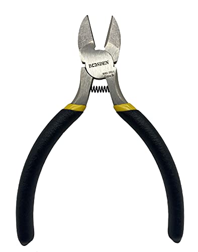 Side Cutters, BOOSDEN Small Diagonal Cutting Pliers, Mini Side Cutting Pliers, Spring Loaded Wire Cutters, Wire Snips, 5 inch