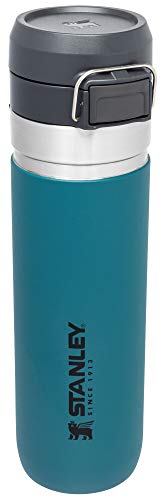 Image of Stanley Quick Flip GO Water Bottle 24 oz | Push Button Lid | Leakproof and Packable for Travel and Sports | Insulated Stainless Steel | BPA-Free | Lagoon