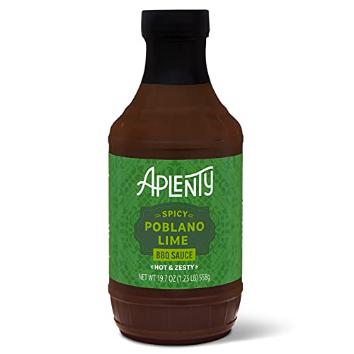 Amazon Brand - Aplenty, Spicy Poblano Lime BBQ Sauce, 19.7 oz