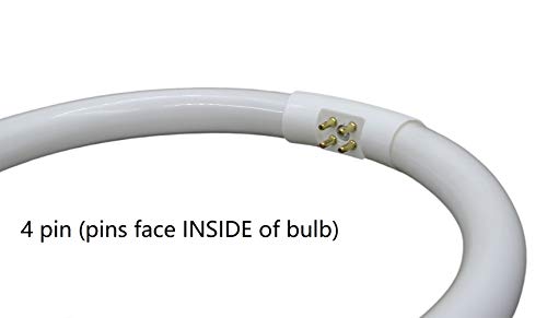 Konideke 5.5 Inch 4 Pin T4 12W Circular Fluorescent Bulb Replacement For Conair Round Vanity Magnifying Makeup Mirror Light Bulb(2 Pack) #TOP2