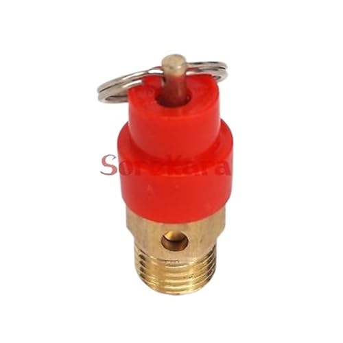 Xuro Válvula de alivio de seguridad for compresor de aire de latón, 1/4" macho, 71 PSI, interruptor de presión, válvula de seguridad, válvulas de liberación