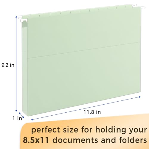 image for SUNEE Hanging File Folders Letter Size, Pastel Colors, 25 Count Letter