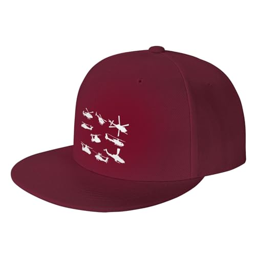 Helicopter Silhouettes Outdoor Baseball Hat Flat Hat2