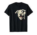 Funny Irish Wolfhound Peeking Dog Graphic Design T-Shirt