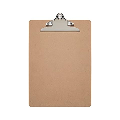 MAUL Klemmbrett A4 MAULclassic | Schreibbrett aus Holz im DIN A4 Hochformat | Clipboard zum Aufhängen | Vintage Klemmer zur Aufbewahrung von Papier | für Büro, Küche und Werkstatt | Holz Cover