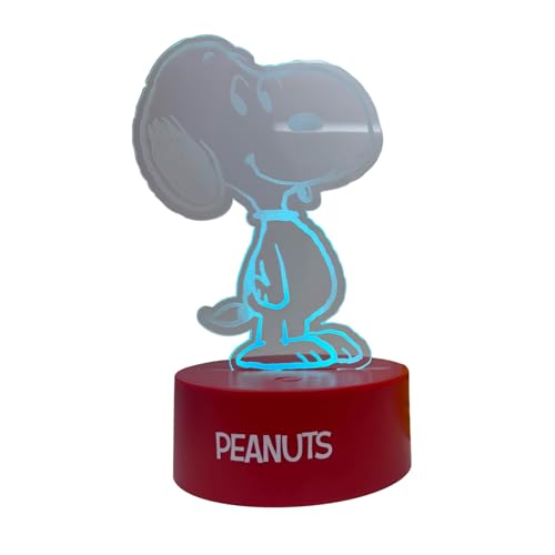 Peanuts Snoopy 3D Illusion LED Lamp Night Light with Color Changing Effect Desk Lamp for Bedroom Nursery Playroom Dcor