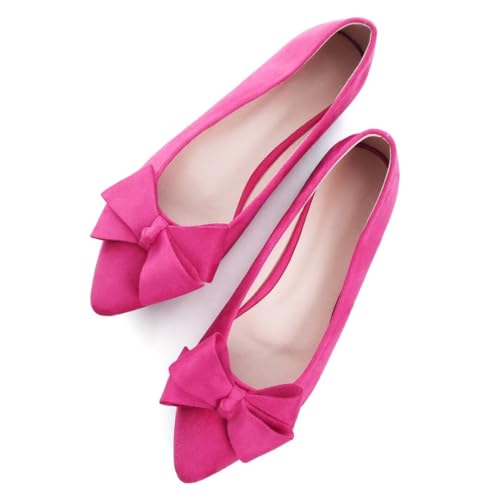 Image of TN TANGNEST Flats Shoes Women Comfort Casual Loafers | Classic Pointed Toe Bowknot Flats Cute Slip On Flats, Wear to Work Travel Walk