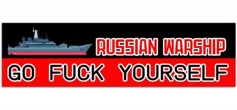 Russian Warship Go F**k Yourself  Ukraine Sticker  Car, Laptop, Mug, Water Bottle Decal  Waterproof Vinyl Decal 01204