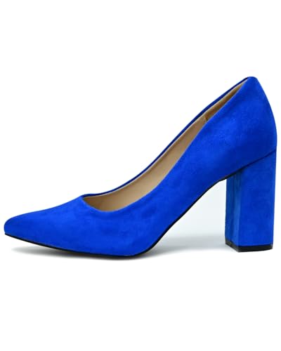 Pointed Toe Chunky Heels for Women High Heels Women's Pumps Closed Toe Slip On Comfortable Heels Pumps Shoes Trendy Classic Pumps Dress Shoes for Prom, Work, Wedding Bride Bridesmaid2