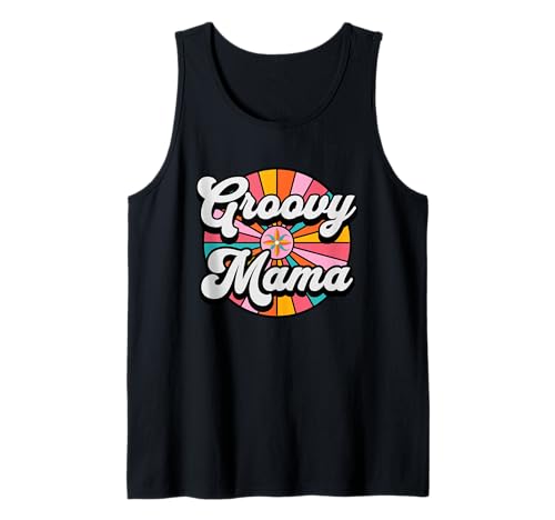 Retro Groovy Mamá Mamá Mamá Madre Vintage sesenta setenta Camiseta sin Mangas