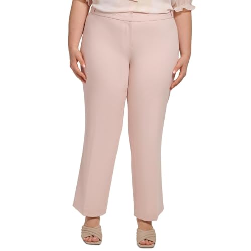 Calvin Klein Womens Plus Crepe Ankle Pants Pink 20W
