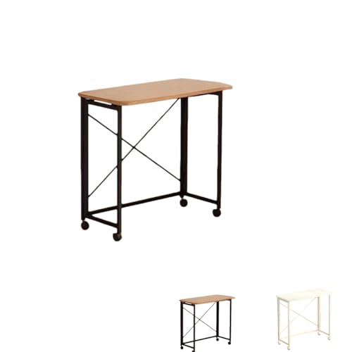 Zekono�܂肽���݃f�X�N 3�X�e�b�v�W�J �܂肽���ݎ�����8cm �ȃX�y�[�X �L���X�^�[�t�� �ؖڒ��V�� �J�[�{���X�`�[�� �e�����[�N�f�X�N �g�ݗ��ĊȒP �z���C�g (�`�[�N�F,40×60)