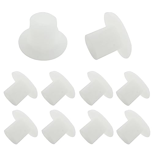 Image of BokWin 500 Pcs White Hole Plugs 5mm /3 /16 Inch Plastic Hole Covers Small Hole Plug for Kitchen Cabinet Desk Shelves