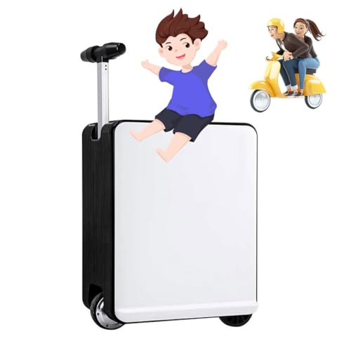 LEOVEN Maleta de Viaje Rígida, LS-2506 Equipaje Eléctrico PC Maleta de Cabina, Type-C, Velocidad Máxima: 8 km/h, Capacidad de Carga: 150 kg, Asiento Plano, Silencioso con Freno, TSA Cerradura