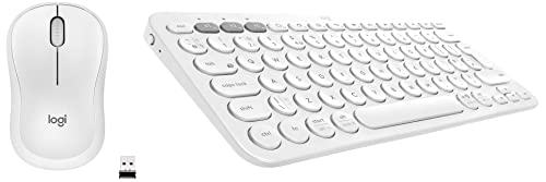 Image of Logitech K380 Wireless Multi-Device Bluetooth Keyboard & M221 Wireless Mouse, Silent Buttons, 2.4 GHz with USB Mini Receiver, 1000 DPI Optical Tracking