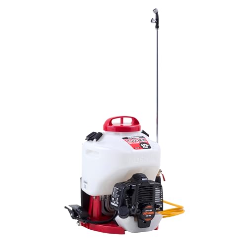 工進(KOSHIN) 背負い式 エンジン 動噴 タンク 10L ES-10C 2サイクル 混合 リコイル スタート カスケード ポンプ 消毒 防除 除草 縦型2頭口噴口、泡状除草噴口