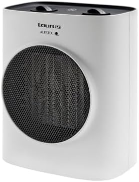 Taurus Tropicano 7C. - Calefactor oscilante con tecnología cerámica PTC System. 1500W. Termostato. 2 intensidades. Silencioso. Antivuelco. Protector térmico.