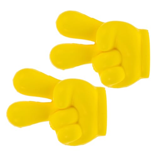 2 Piezas de decoración para antena de coche con divertido diseño de dedo amarillo