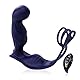 Analvibratoren für Mann, Analplugfür Männer mit 10 Modi Vibration & Handknopf, Analdilos Herren mit Penisring, Prostata Vibrator, Wasserdichtes Sexspielzeug für Männer Solo