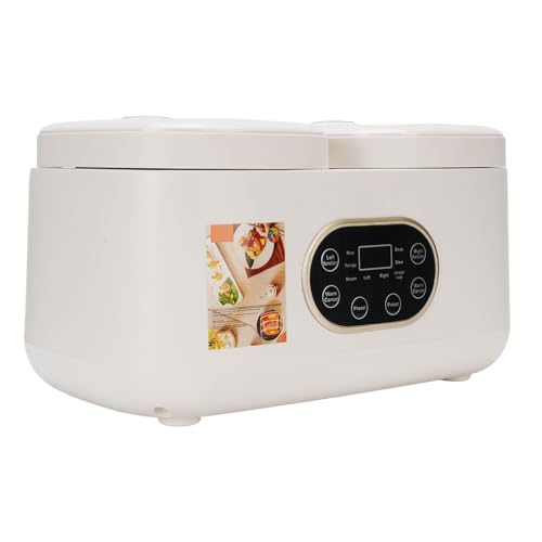 Olla de Cocción Lenta Doble, Olla Eléctrica Doble, Olla Arrocera Doble, Tapa Emergente, Temporizador, Olla Multifuncional Extraíble, Servidor de Buffet para Fiestas en la cocina.