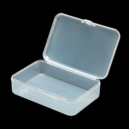 Image of 12 Pack Rectangle Clear Craft Supply Case (3.58 x 2.32 x 0.98 Inch), Small Plastic Containers for Small items, Crafts, Beads, Coins, Jewelry and Business Cards
