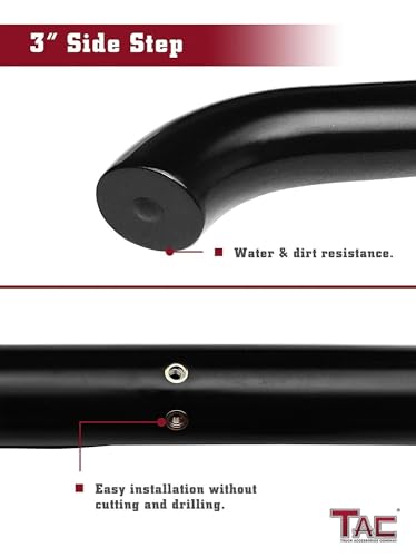 Estribos laterales TAC para Jeep Liberty 2002-2007 3 pulg negro miniatura 3