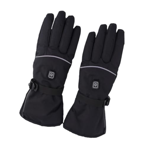 Mikikit 1Pair Winter Electric Thermal Gloves Rechargeable Heated Gloves for Skiing Outdoor Sports Soft Safe Heating Wire Battery Not Included