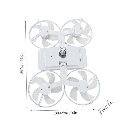 Ventilador de techo con luces LED E27 regulable y flujo de aire 360 3
