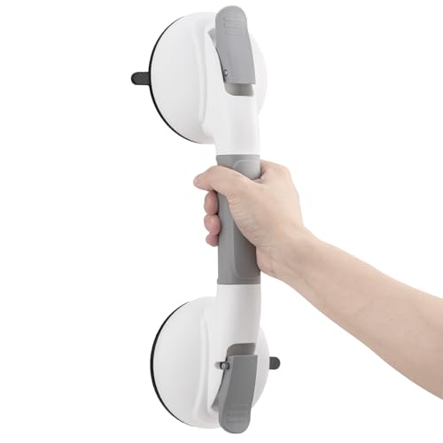 Image of TAILI Shower Grab Bars,Suction Shower Handles,Upgraded,Maximum 330lbs,Grey