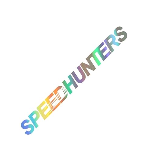Nuevo diseño, Varios tamaños, Pegatina gráfica de Vinilo for Coche Speed ​​Hunters, Pegatina for Ventana Trasera de Parachoques de camión y carrocería, 100CM(Laser,40CM)