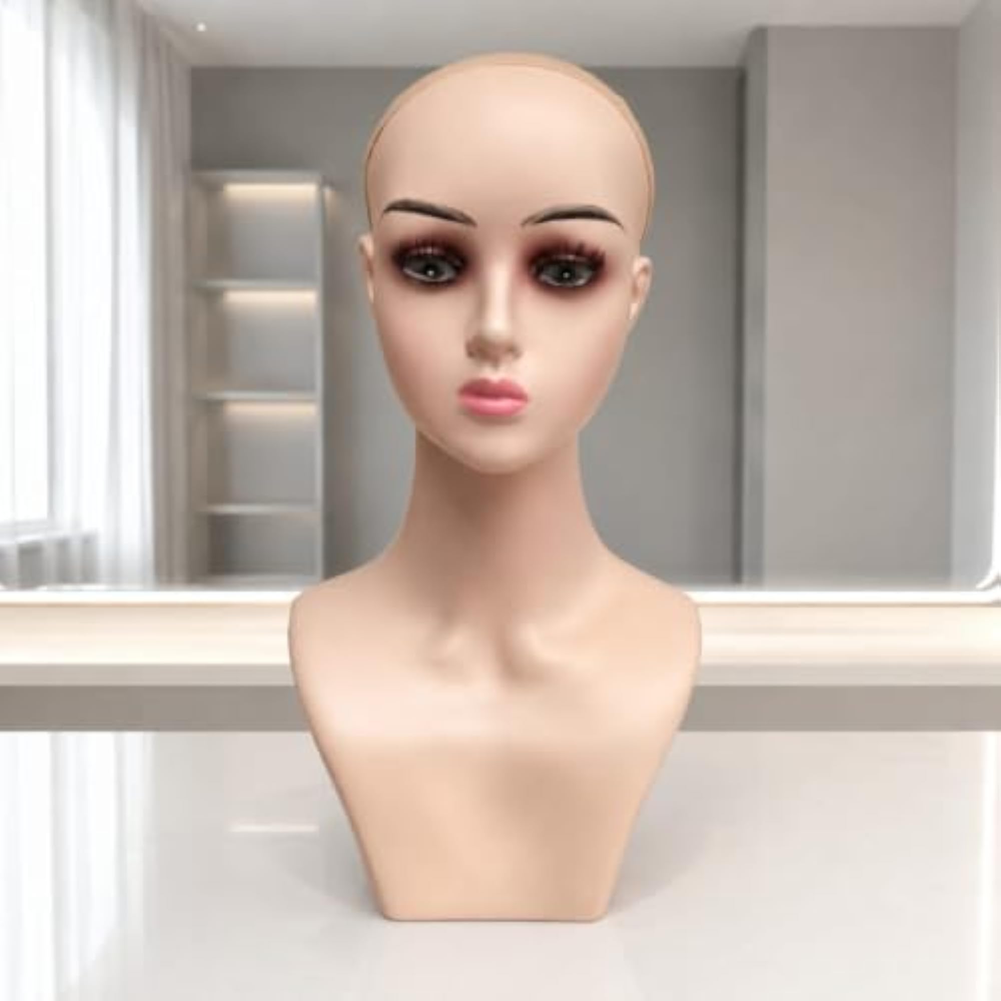 Smooth Surface Mannequin Head Display Form Neck Base