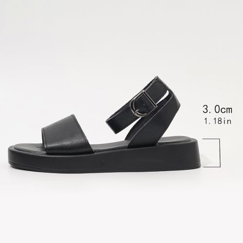 Ankle Strap Sandals with Comfort Insole, Buckle Closure Design, Stylish Summer Footwear, Perfect for Casual or Dressy Occasions Beach Rave Corporate Goth Shoes2