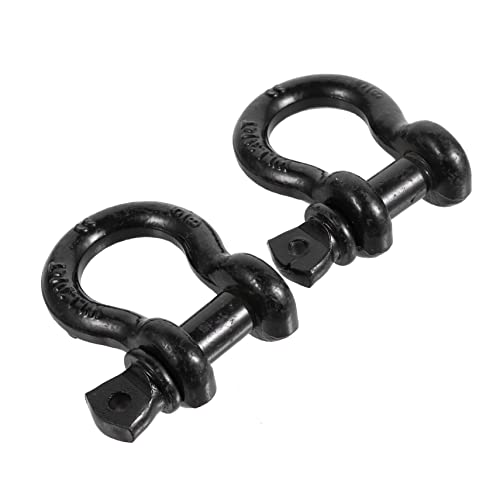MUCKLILY Stainless Towing D-Rings 2 Pcs d Ring Shackles Weld-on Heavy Duty Shackles for Recovery
