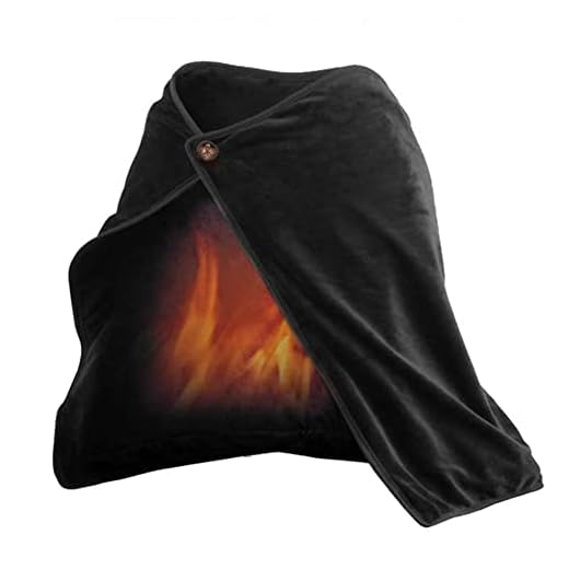 Stronrive Mantones Calefactables USB - Manta Termica Eléctrica USB, Chal Térmico De Franela, Mantón De Calefacción Eléctrica USB con 3 Ajustes De Calor, Manta Calefactable Lavable Pour Oficin Cama