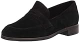 Clarks Women's Trish Rose Loafer, Black Suede, 7.5