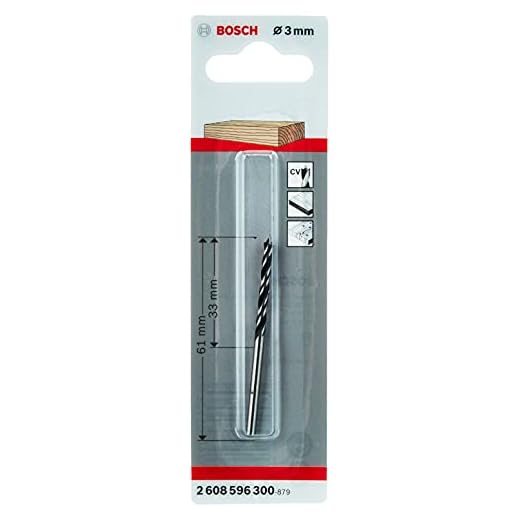 Bosch Professionnal Broca en Espiral (para madera, Ø 3 mm, accesorios taladros rotativos)