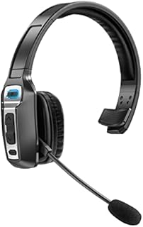 Trucker Bluetooth Headset, Sarevile V5.2 Wireless Headset with Upgraded Microphone AI Noise Canceling, On Ear Bluetooth Headphone with Mute for Driver Office Call Center