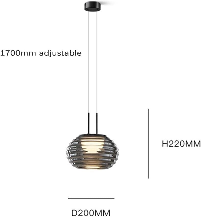 Éclairage Suspendu à LED Compact anti éblouissement Verre - 7