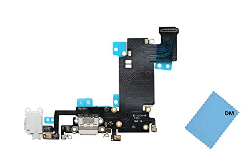 DIYMOBILITY Replacement Charging Port Assembly Flex Cable Compatible for iPhone 6S Plus A1634 A1687 A1699 (White)
