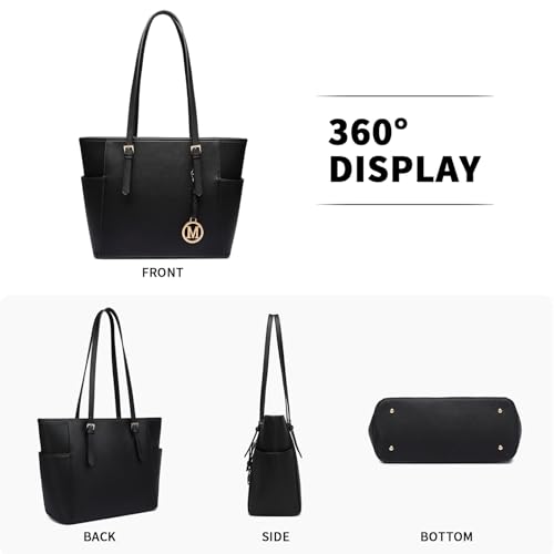 Miss Lulu Damen Handtasche Groß Taschen Shopper Tasche für Schule Mode Schultertaschen Tote Bag für Arbeit Freizeit