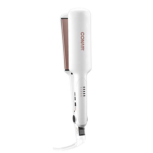 Conair Double Ceramic Flat Iron; 2-inch; White/Rose Gold