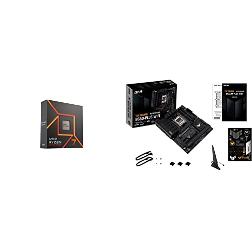 Image of AMD Ryzen 7 7700X 8-Core, 16-Thread Unlocked Desktop Processor ASUS TUF Gaming B650-PLUS WiFi Socket AM5(LGA 1718)Ryzen 7000 ATX Gaming Motherboard(14Power Stages, PCIe 5.0 M.2 Support,DDR5 Memory)